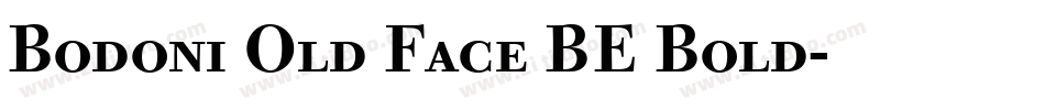 Bodoni Old Face BE Bold字体转换